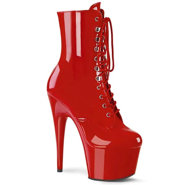 Pleaser ADORE-1020 Damen Stiefelette Rot Lack EU 42