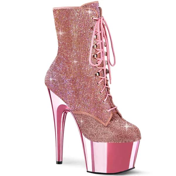 Pleaser ADORE-1020CHRS Damen Stiefelette Rosa  EU 42