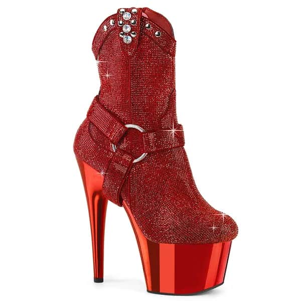 Pleaser ADORE-1029CHRS Damen Stiefelette Rot  EU 35