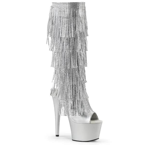 Pleaser ADORE-2024RSF Damen Stiefel Silber  EU 41
