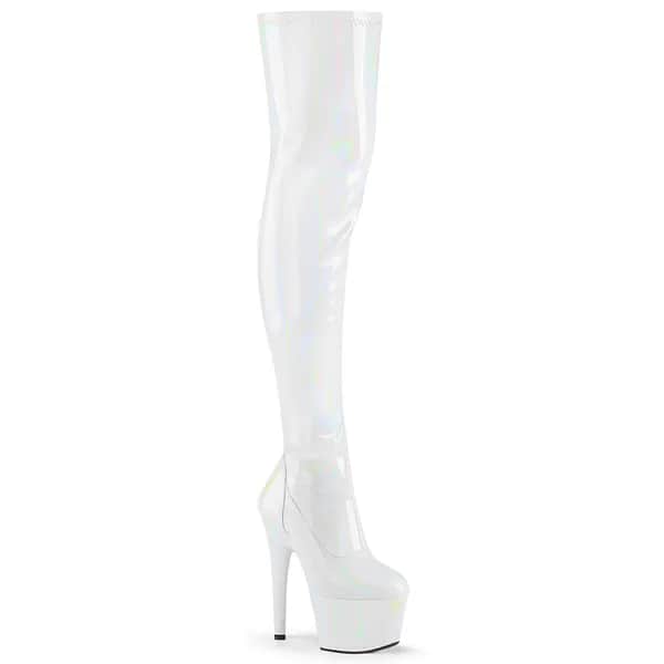 Pleaser ADORE-3000HWR Damen Stiefel Weiß  EU 43