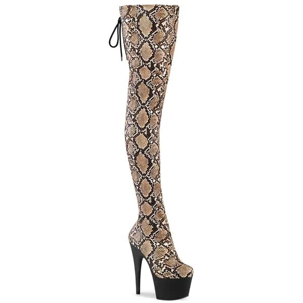 Pleaser ADORE-3008SP-BT Damen Stiefel Beige  EU 37