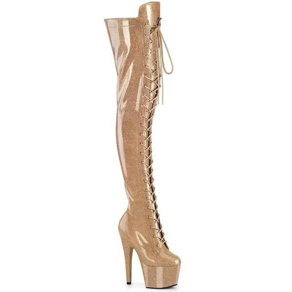 Pleaser ADORE-3020GP Damen Stiefel Gold  EU 44