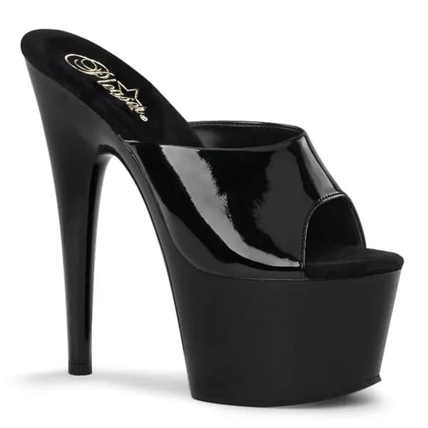 Pleaser ADORE-701 Damen Slipper Schwarz Lack EU 38