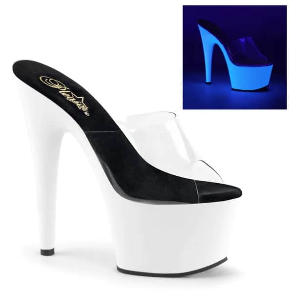 Pleaser ADORE-701UV Damen Slipper Transparent  EU 35