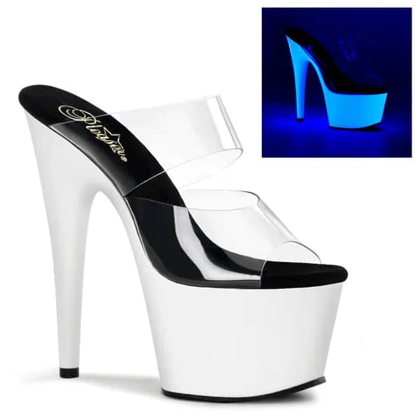 Pleaser ADORE-702UV Damen Slipper Transparent  EU 38