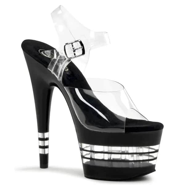 Pleaser ADORE-708LN Damen Sandale Transparent  EU 35