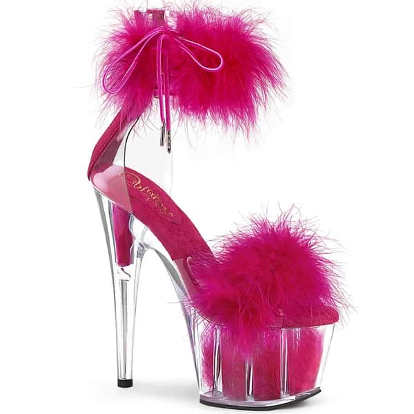 Pleaser ADORE-724F Damen Sandale Transparent Pink EU 35