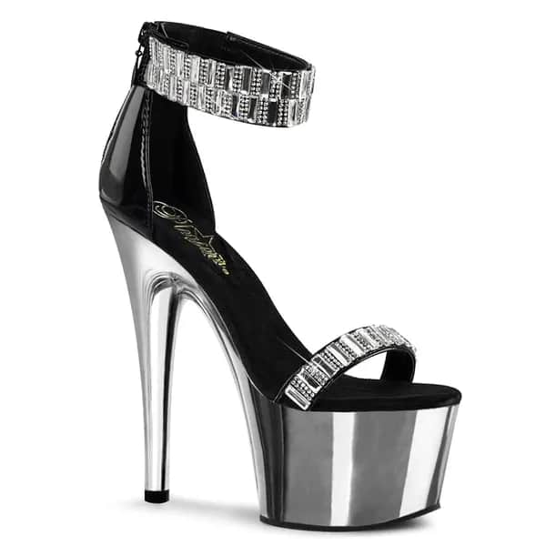 Pleaser ADORE-769RS Damen Sandale Schwarz