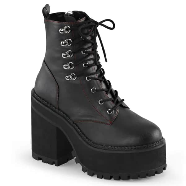 DemoniaCult ASSAULT-100 Damen Stiefelette Schwarz  EU 40