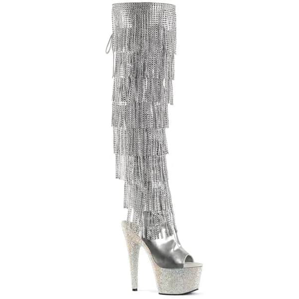 Pleaser BEJEWELED-3019RSF-7 Damen Stiefel Silber  EU 35