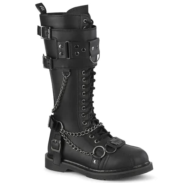DemoniaCult BOLT-415 Unisex Stiefel Schwarz  EU 38
