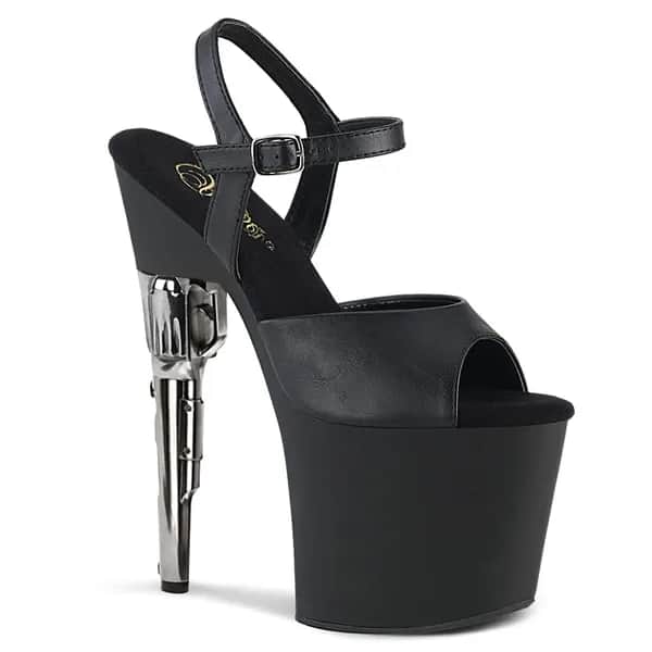 Pleaser BONDGIRL-709 Damen Sandale Schwarz Matt EU 35
