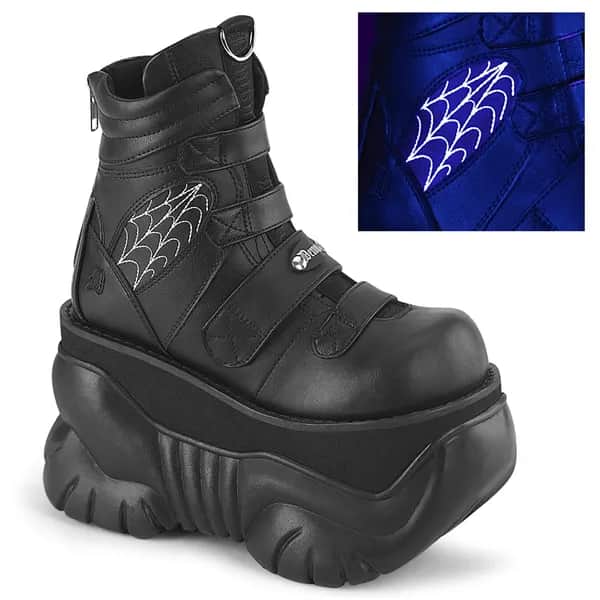 DemoniaCult BOXER-70 Unisex Stiefelette Schwarz