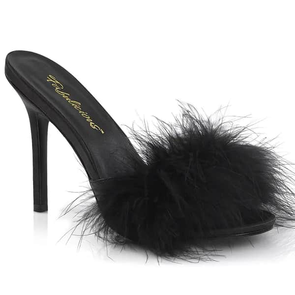 Fabulicious CLASSIQUE-01F Damen Slipper Schwarz  EU 38