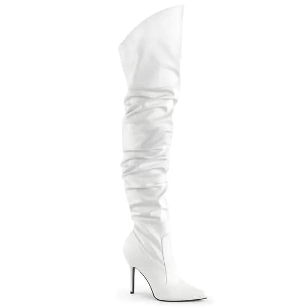 Pleaser CLASSIQUE-3011 Damen Stiefel Weiß  EU 36
