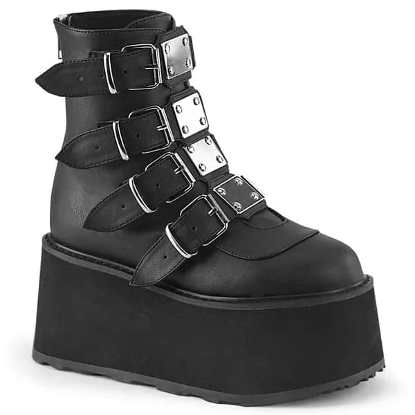 DemoniaCult DAMNED-105 Damen Stiefelette Schwarz  EU 40
