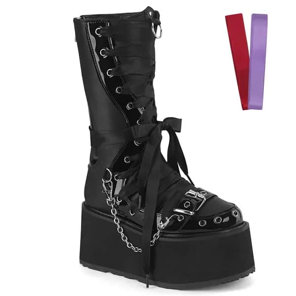 DemoniaCult DAMNED-120 Damen Stiefel Schwarz  EU 38