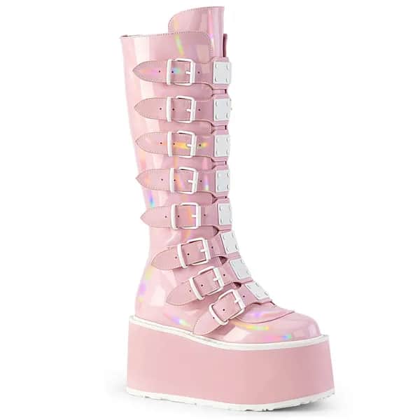 DemoniaCult DAMNED-318 Damen Stiefel Rosa  EU 41