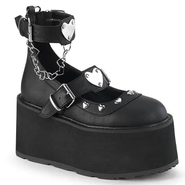 DemoniaCult DAMNED-56 Damen Sandale Schwarz  EU 41