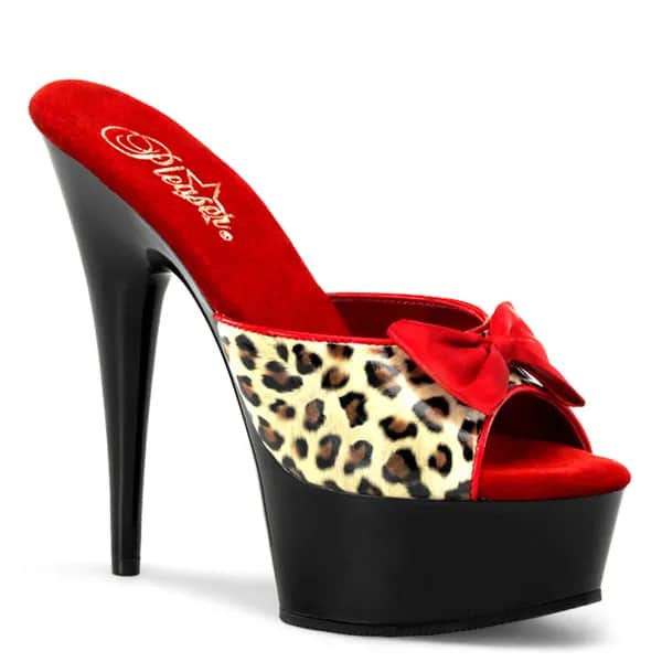 Pleaser DELIGHT-601-6 Damen Slipper Beige Leo EU 35