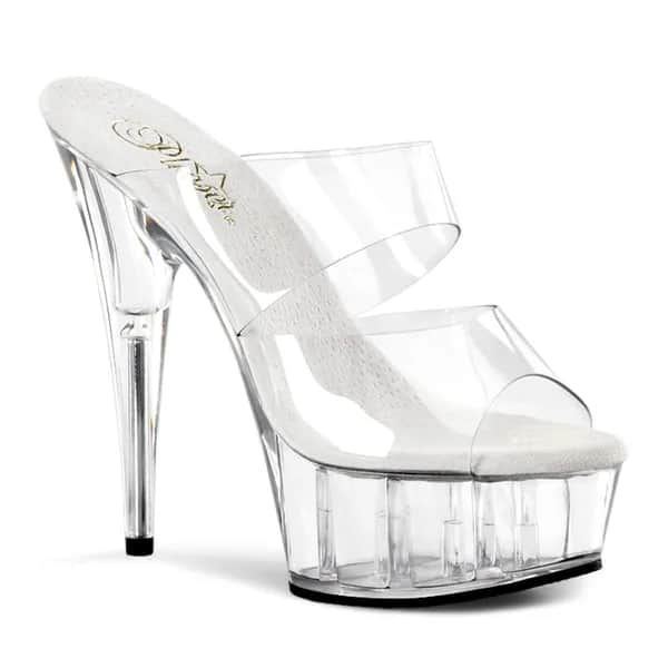 Pleaser DELIGHT-602 Damen Slipper Transparent  EU 40