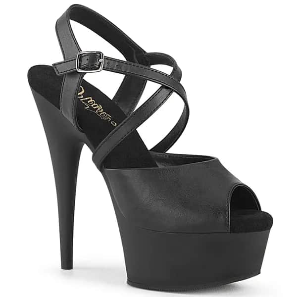 Pleaser DELIGHT-624-1 Damen Sandale Schwarz  EU 37