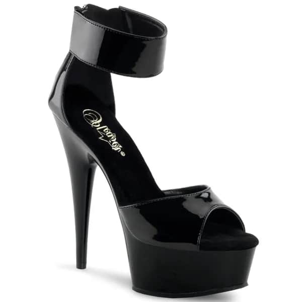 Pleaser DELIGHT-670-3 Damen Sandale Schwarz  EU 44