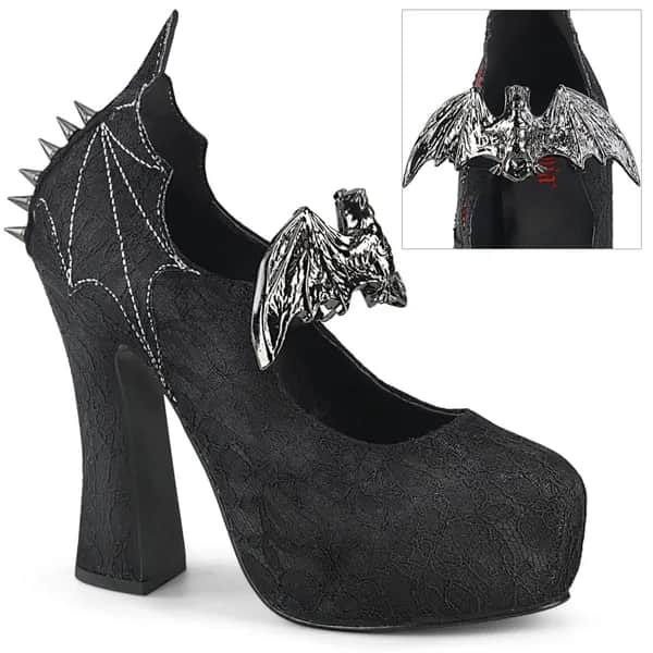 DemoniaCult DEMON-18 Damen Pumps Schwarz  EU 40