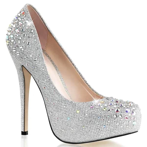 Fabulicious DESTINY-06R Damen Pumps Silber  EU 35