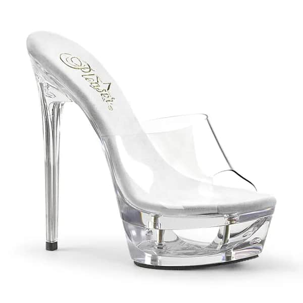 Pleaser ECLIPSE-601 Damen Slipper Transparent