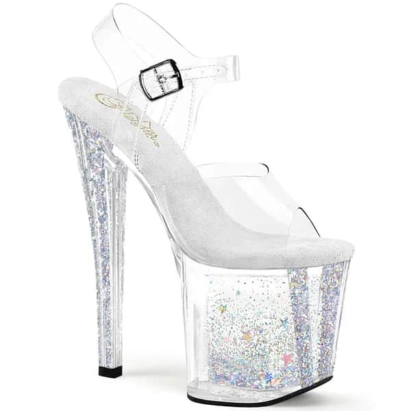 Pleaser ENCHANT-708AQUA-04 Damen Sandale Transparent  EU 37