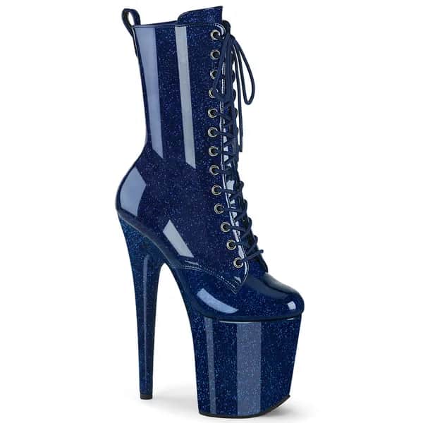 Pleaser FLAMINGO-1040GP Damen Stiefelette Dunkelblau  EU 40