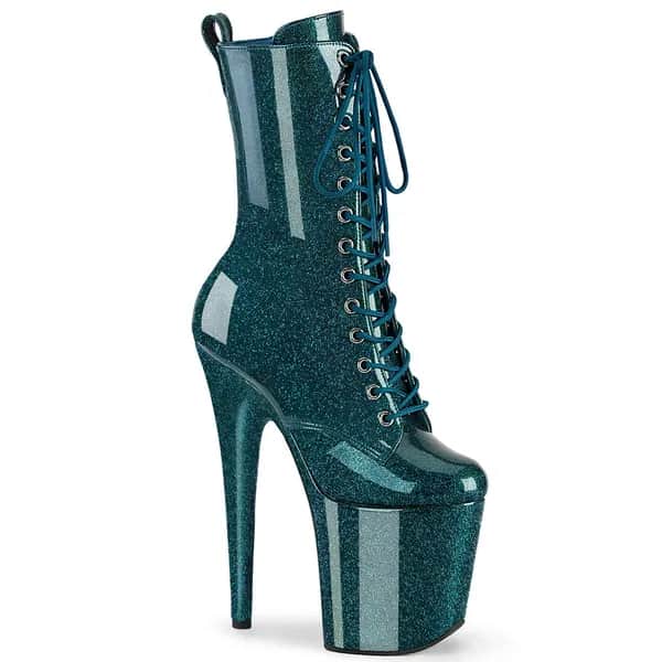 Pleaser FLAMINGO-1040GP Damen Stiefelette Blau Lack EU 40