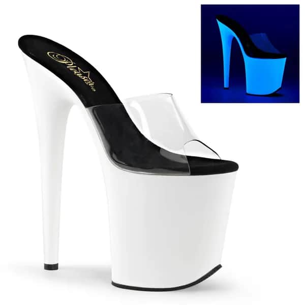 Pleaser FLAMINGO-801UV Damen Slipper Transparent  EU 39