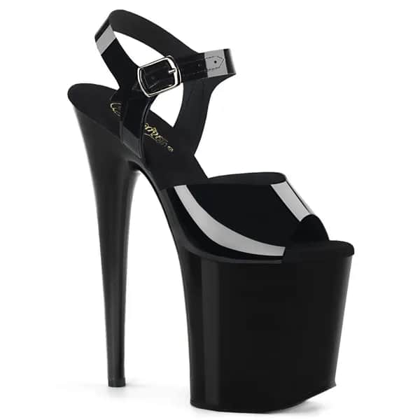 Pleaser FLAMINGO-808N Damen Sandale Schwarz  EU 39