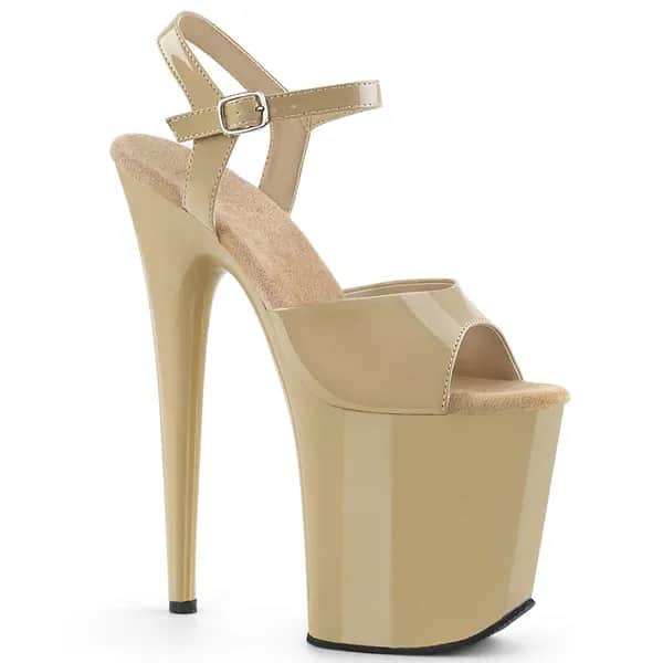 Pleaser FLAMINGO-809 Damen Sandale Beige  EU 38