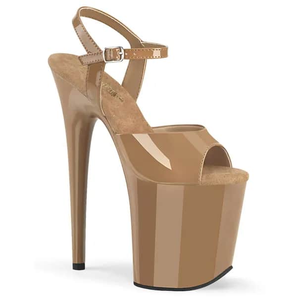 Pleaser FLAMINGO-809 Damen Sandale Braun  EU 36