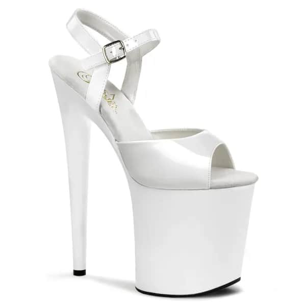 Pleaser FLAMINGO-809 Damen Sandale Weiß  EU 44