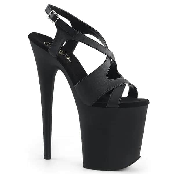 Pleaser FLAMINGO-831 Damen Sandale Schwarz Matt EU 42