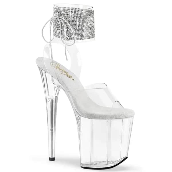 Pleaser FLAMINGO-891-2RS Damen Sandale Transparent EU 38