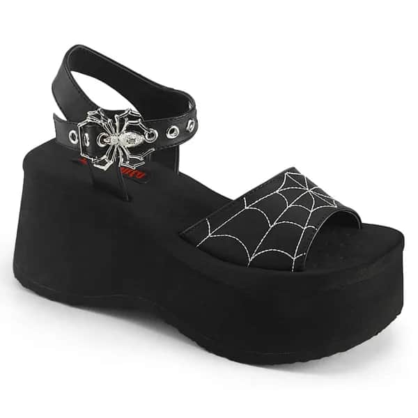 DemoniaCult FUNN-10 Damen Sandale Schwarz  EU 36