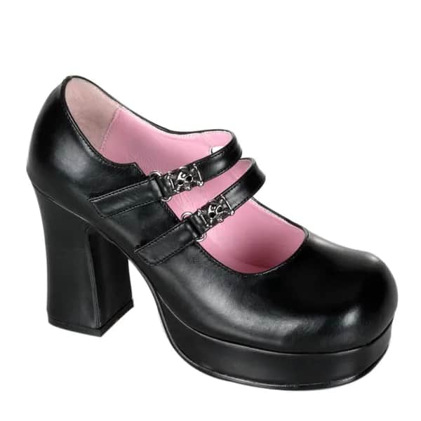 DemoniaCult GOTHIKA-09 Damen Sandale Schwarz Matt EU 39