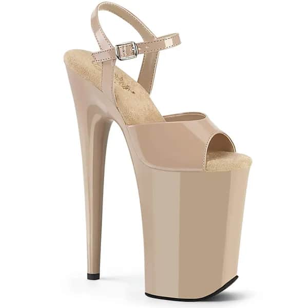 Pleaser INFINITY-909 Damen Sandale Beige  EU 36