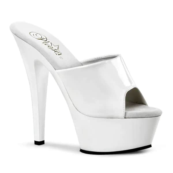 Pleaser KISS-201 Damen Slipper Weiß  EU 40