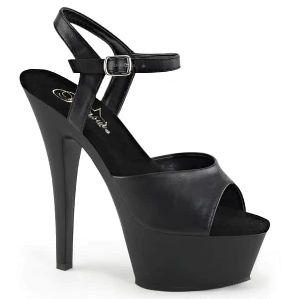 Pleaser KISS-209 Damen Sandale Schwarz Matt EU 37