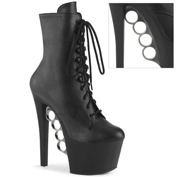 Pleaser KNUCKS-1020 Damen Stiefelette Schwarz  EU 37