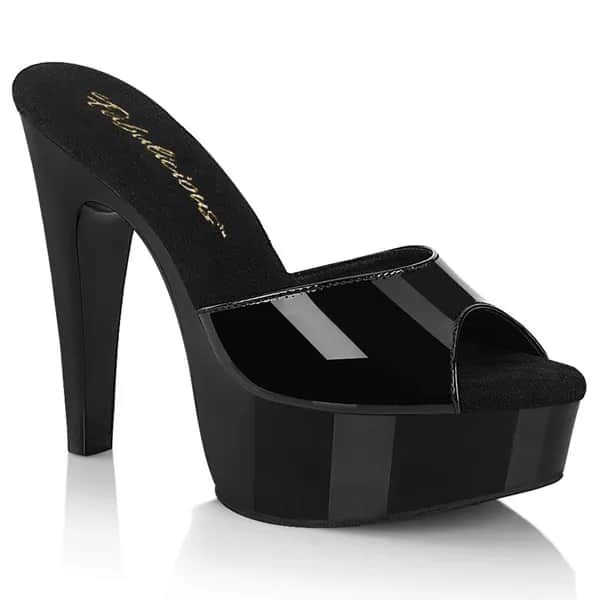 Fabulicious MARTINI-501 Damen Slipper Schwarz Lack EU 38