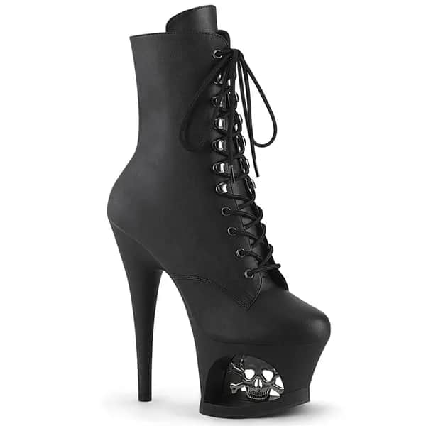 Pleaser MOON-1020SK Damen Stiefelette Schwarz Matt EU 38