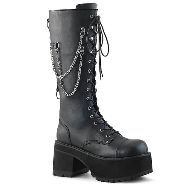 DemoniaCult RANGER-303 Unisex Stiefel Schwarz  EU 45